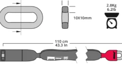 Seatylock Viking Kjettinglås Gold 110cm