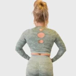 WTWM Forrest Camo Crop Top Long Sleeve